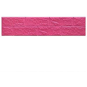 Achtergrondbehang, plafondrand 3D-patroon zelfklevende taille, plint muurversiering lijn muurstickers decoratie muurrand, bruin, 22 cm * 70 cm (Color : Rose Red, Size : 7.5cm*70cm)