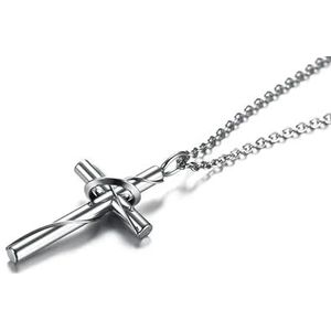 22/18MM Kruis de Hangerkettingen van de Cirkel voor Christelijke Juwelen van het het Roestvrije staal van de Mannenvrouw