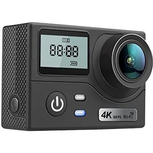 Dual Screen Ultra-Thin 4k Sports Camera WIFI 2.4G Afstandsbediening Waterdichte Outdoor Fietsen Sportcamera(Size:Nero)