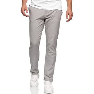 INDICODE Heren Haverfield Pants | Stoffen broek van linnen & katoen Lt grey XL
