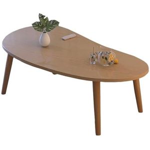 ZYDZ Mango-vormige bijzettafel, moderne massief houten lage salontafel, voor slaapkamer, woonkamer, balkon, studeerkamer, theekamer (B,70 x 40 x 50 cm)