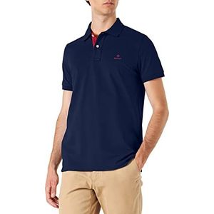 GANT Heren Rugger Polo Shirt korte mouw, Blauw (Perzisch Blauw 423), M