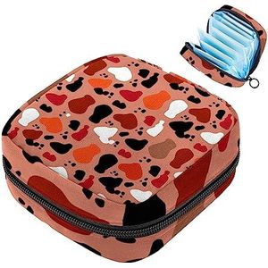 MUOOUM Maandverband Opbergtas, Aardbei Patroon Menstruatie Cup Pouch, Draagbare Maandverband Pads Opbergzakken Vrouwelijke Menstruatie Eerste Menstruatie Tas voor Tiener Meisjes Vrouwen Dames, Kleur