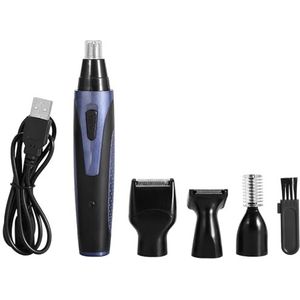 Trimmer voor neusoren, wenkbrauwharen, 4-in-1 professionele automatische USB-oplaadbare oorbaard, wenkbrauwontharingstrimmer, elektrische gezichtsshaverset voor mannen en vrouwen, pijnloos