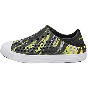 Skechers Kids Boy's Foamies Guzman Steps-Solar Surge Water Shoe Sneaker, Black/Yellow, 11 Little Kid