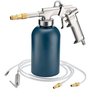 Wiltec drukbekerpistool 1100 ml voor autoreparaties, bekerpistool 4-6 bar voor holle ruimtes in auto's, spuitpistool voor dorpels bodemplaten met haaks en rond mondstuk