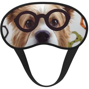 Grappige hondenbril, slaapmasker, zacht, comfortabel oogmasker met verstelbare riem, verduisterend, oogslaapschaduwhoes voor vrouwen, meisjes, mannen, reizen, yoga, dutje in ploegendienst