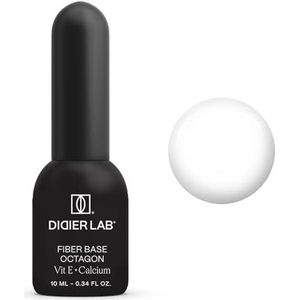 DIDIER LAB - Premium Fiberglas Gel Nagelbasis Octagon – Transparante UV Base Coat zonder HEMA en TPO – Sterke basislak voor nagels met vitaminen en mineralen – Soak Off Gel voor UV nagellak – 10 ml