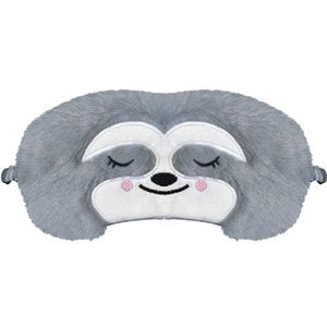 FUNAUPGO Schattige luiaard slaapmasker oogmasker grappig dier slaapmasker zachte pluche blinddoek reizen oogbedekking oogbedekking voor kinderen volwassenen meisjes jongens vrouwen mannen (luiaard,