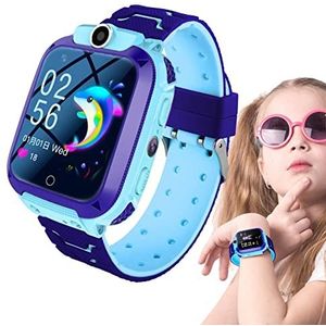 Slimme horloges voor kinderen,Waterdichte fotocamera Smart Phone Watch voor kinderen - HD Touch Screen Mobiele Telefoon Horloge met GPS Tracker Kerstcadeaus voor 3-15 Jongens Meisjes Aibyks