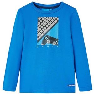 Kindershirt met lange mouwen 92 kobaltblauw, kinderkleding, jongenskleding, hippe kinderkleding, kinderkled, meisjeskleding, leuke kinderkleding