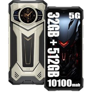DOOGEE S200 Plus 5G Rugged Smartphone (2025), 32GB + 512GB, 10100mAh/33W batterij, 100mp AI + 20 MP (Vision Nocturne) + 32MP telefoon, 6,72 inch FHD+