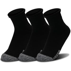 Under Armour Middensokken uniseks Heatgear® Quarter Socks, set van 3 stuks, zwart, 1353262-001, MD