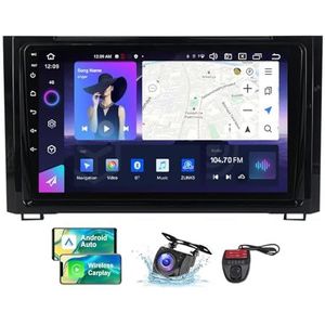 Android 13 Autoradio 9 Duim Touch Display Voor Toyota Sequoia 2014-2018 Met Draadloze Carplay Android Auto/GPS/FM RDS DAB+/Buletooth 5.0/Bediening op het stuur + Camera en DVR(NF-4)
