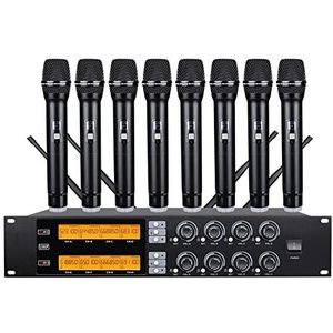 Draadloze intercoms, Professionele UHF draadloze microfoon 8-kanaals handmicrofoon Lavalier-microfoon Stage Performance conferentiemicrofoon(Handheld microphone)