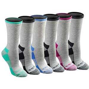 Dickies Sokken voor dames, Grijs Assortiment (6 paar), X-Large