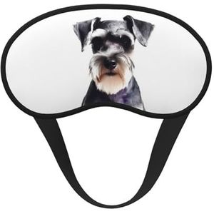 Goed gedrag Schnauzer slaapmasker voor zijslaper, lichtblokkerende nachtmaskers voor slapen oogmasker voor vrouwen mannen oogbedekking zachte comfortabele oogschaduw voor reizen, dutje