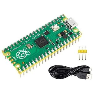Raspberry Pi Pico met voorgesoldeerde header microcontroller Mini Development Board gebaseerd op Raspberry Pi RP2040 Chip, Dual-Core ARM Cortex M0+ processor, flexibele klok die tot 133 MHz draait