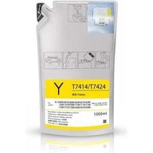 MRHZKE 1000 ml kleurstofsublimatie-inktverpakkingen, compatibel met SureColor F6000 F6070 F6200 F6270 F7000 F7200 F7270 F9200 Model T7411 T7414 T741X (geel)