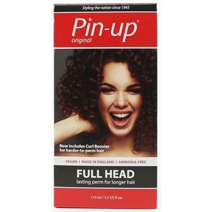 Pin Up Full Head Home Perm Kit, thuispermanentkit voor langdurige en natuurlijke krullen, rijk aan eiwitten voor zacht en glanzend haar, geschikt voor alle haartypes, 170 ml
