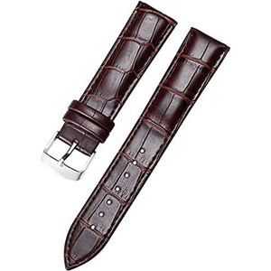 leer vervangingsbanden, horloges Polsband for mannen en vrouwen, Dames Heren Kunstleer Horlogeband Gesp Band 18mm 20mm 22mm Horlogeband Armband (Size : 5 Brown)