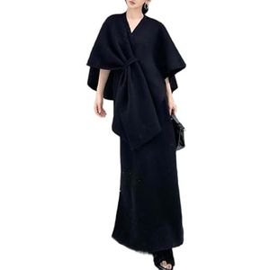 MLSHWUG Dames Open Front Cardigan Sjaals Voor Herfst En Winter Hoge Taille Gebreide Casual Rokken Sets,zwart,One Size