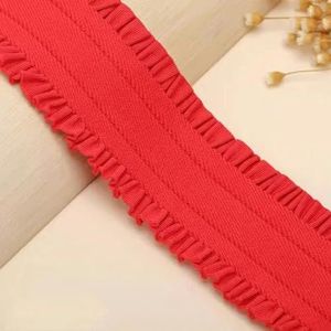 Hoge elasticiteit elastische riem verdikte duurzame tailleband elastische band kant brede riem broek taille rok speciale accessoires-rood-50mm-2m