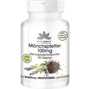 Monnikspeper - 120 Tabletten - Veganistisch - Met Zinkcitraat - Duitse Apothekerskwaliteit