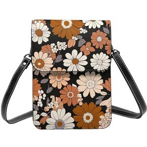 ASDJHFABKY Bloem Microfiber Lederen Telefoon Mouw Bohemen Retro Bloemen Voor Gepensioneerde Opvoeders 13.5X19CM