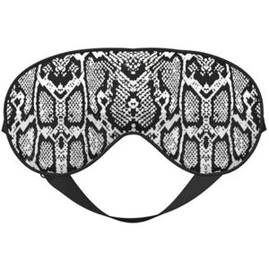 CRJSYCBYB Zwart Wit Slangenhuid Gedrukt Zacht Oogmasker Slapen Oogmasker Reizend Oogmasker