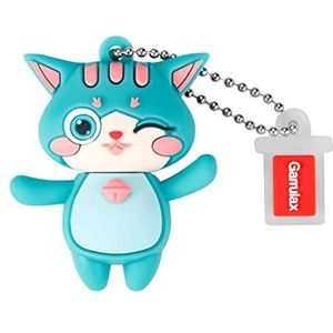 GARRULAX USB-flashdrives, 32 GB waterdichte siliconen USB 2.0 High Speed USB-duimdrives memory stick pen datum geheugen pendrive U disk (Green Cat)