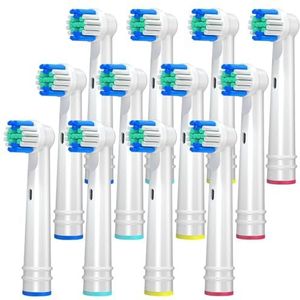 Vervangingsborstelkoppen voor Oral B, 12 stuks elektrische tandenborstelkoppen voor Oral B Braun, EB17-P Precision Clean Opzetborstels passend voor pro 1000/3000/5000, Vitality Smart Genius Series