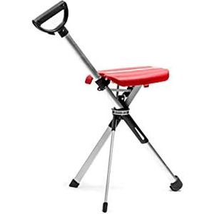 Farm Cottage Brands Ta-Da SERIE 2 Seat Stick Stok/Stoel in ZWART of ROOD - neemt 130kg/20 stenen. De wandelstok die kan worden omgezet in een statiefstoel (Rozenrood, 870mm)