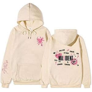 EAPHROWER Kpop Stray Kids Merch Hoodies Maxident Lange Mouw Trui Top Sweatshirts Jumper Tops Sportkleding voor Heren Womens Bang Chan Changbin Hyunjin Felix Seungmin Jeongin Jisung Minho, Abrikoos, S