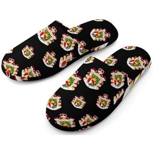 Jas Armen van Liechtenstein Volledige Print Vrouwen Slippers Warme Anti-Slip Rubber Zool Huis Schoenen Voor Indoor Hotel