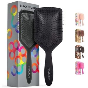 FRAMAR Ontwarrende Haarborstel, Paddle Brush - Elegante Haarborstel voor Vrouwen, Ontwarrende Borstel, Brosse A Cheveux, Krullenborstel, Haarontwarrer voor Vrouwen, Mannen en Kinderen