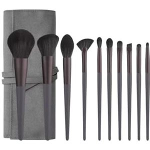 Kwastenset Professionele Make-upkwastenset Zachte Kwasten Houten Handvat 10 Stuks Gezichts- En Oogmake-upkwasten Make-Up Borstel Set(G-Brush Pack)