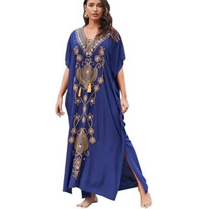 YouKD - Caftan - Zomer - Katoen - Geborduurd - Bloemen - Losse