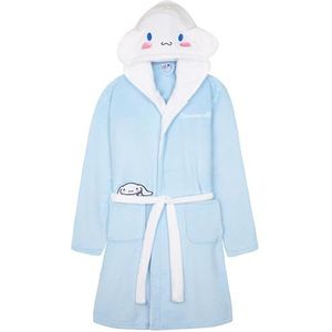 Hello Kitty Sanrio badjas voor meisjes, tieners, fleece badjas met capuchon, gezellige loungewear Cinnamoroll Kuromi Kawaii cadeaus voor meisjes, Blauwe Cinnamoroll, 7-8 jaar