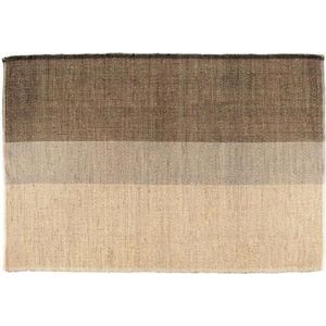 Vivaraise ~ Karan tapijt van zeegras/katoen, kleur carbon, 120 x 170 cm
