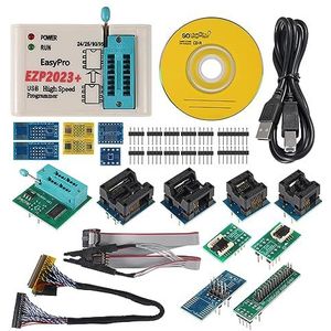 EZP2023 USB Programmeur Hoge Snelheid USB voor EEPROM Flash Programmeur voor 24 25 93 BIOS 25T80 Burn Offline Kopie (USB Programmeur + 15 Adapter)