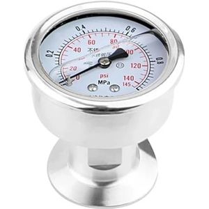 VPCPWTYZY 1,5"" 2"" Tri-Clamp Manometer SS304 Behuizing SS316 Membraan Mpa/Psi Sanitaire Manometer catholic(0-0.1Mpa,64mm)