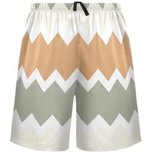 LI ZHI XIN Herenpyjamabroek, korte pyjamabroek, zomer casual shorts, elastische tailleband met trekkoord, rechte losse pasvorm met 2 zakken, S-XXL kleurrijke rimpelpatronen, Meerkleurig, S