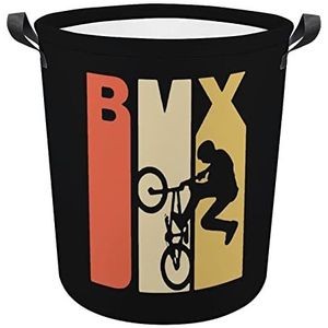 Retro 1970 Stijl BMX Grappige Wasserij Manden Met Handgrepen Waterdichte Opvouwbare Kleding Hampers Opslag Bin Organizer