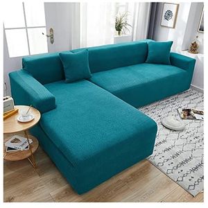 Bankovertrek Hoekbank l vorm Bankhoes 2 zits 3 zits 4 zits Stretch Hoekbanken xl xxl Grijis/Beige L-vorm ​Sofa Covers van Polyester Gemakkelijk te Reinigen