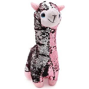 Toyland® 12 Inch (30cm) Sprankelende Alpaca Knuffel met Omkeerbare Pailletten - Flip Pailletten - Knuffels - Meisjes Slaapkamer Decoratie (Roze)