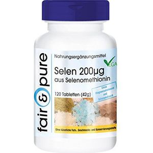 Fair & Pure® - Selenium 200mcg - vegan - hoge dosering - gistvrij - zonder magnesiumstearaat - 120 seleen tabletten