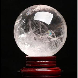 Natuurlijk kristal bol, Natuurlijke kwartskristallen bol for waarzeggerij, helende feng shui-decoratie, verschillende maten(B,40mm)