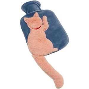 DieffematicRSD Warmwaterkruik Water-filled Hot Water Bag Is Resistant To Extrusion And Hand Warmer Is Removable And Washable. (Color : Blue)