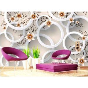 Woonkamer Slaapkamer Achtergrond Behang Bloemen Bloemen Landschap Slaapkamer Bank Tv Behang-300Cm×210Cm